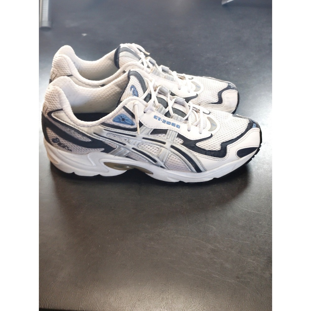 ASICS GT‑2000 DUOMAX Women 9 Running Shoes White Gray Stability Sneakers TN153**